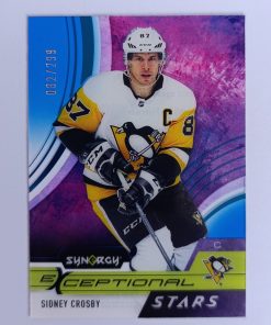 Sidney Crosby (Pittsburgh Penguins, Kanada) – Exceptional Stars Blue – 2021-22 Upper Deck Synergy #82/299