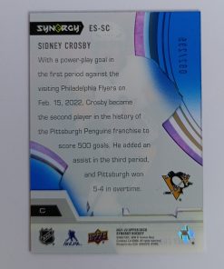 Sidney Crosby (Pittsburgh Penguins, Kanada) – Exceptional Stars Blue – 2021-22 Upper Deck Synergy #82/299 – Obrázok 3