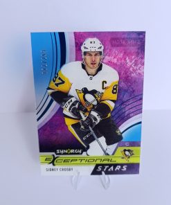 Sidney Crosby (Pittsburgh Penguins, Kanada) – Exceptional Stars Blue – 2021-22 Upper Deck Synergy #82/299 – Obrázok 4