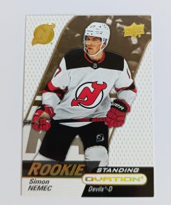 Šimon Nemec (New Jersey Devils, Slovensko) – RC – Standing Ovation Gold Spectrum – 2023-24 Upper Deck Ovation #139/250