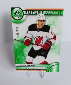 Šimon Nemec (New Jersey Devils, Slovensko) – RC – Future Watch Green Limited – 2023-24 SP Authentic #48/199 – Obrázok 4