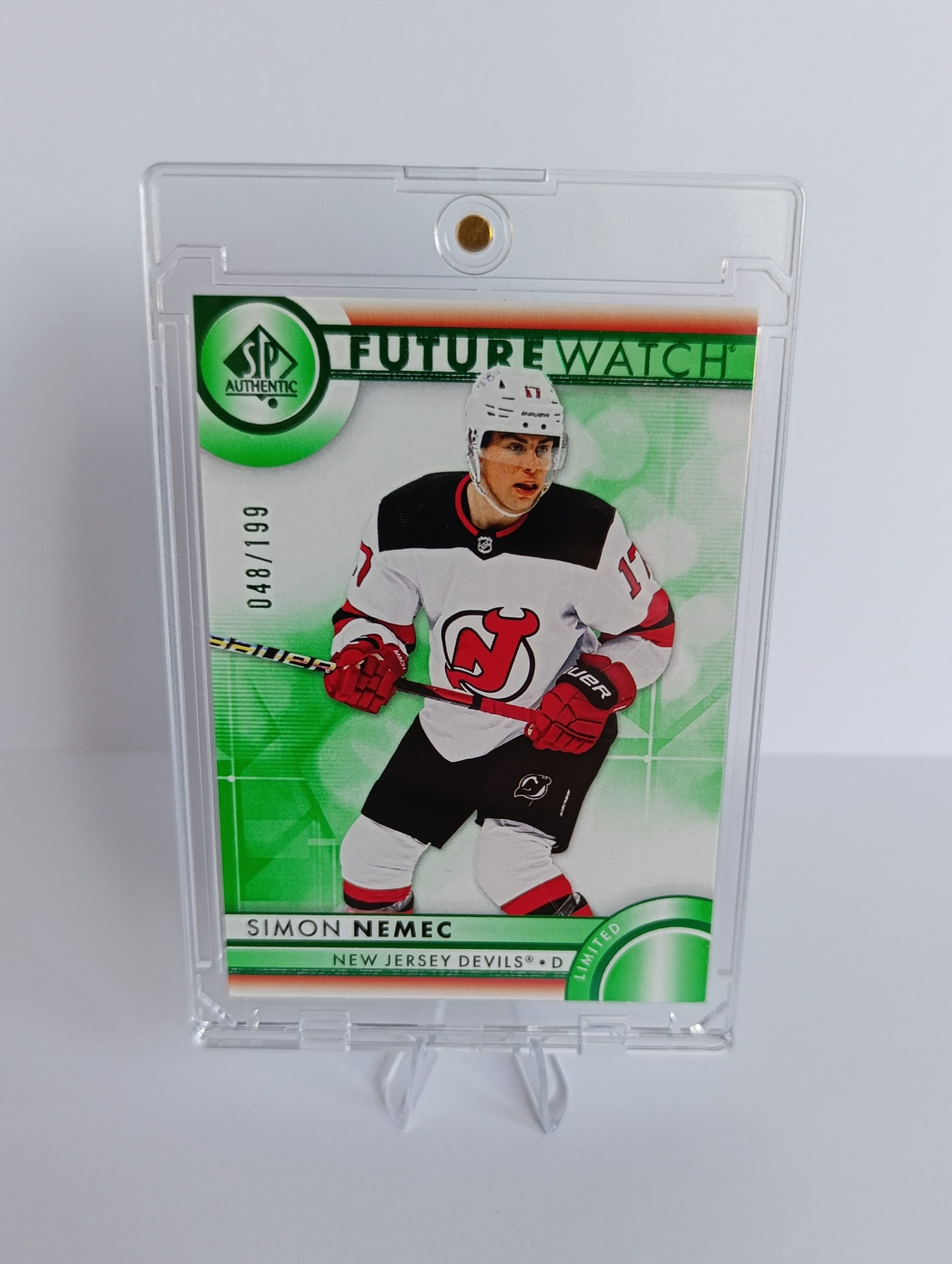 Šimon Nemec (New Jersey Devils, Slovensko) – RC – Future Watch Green Limited – 2023-24 SP Authentic #48/199 – Obrázok 5