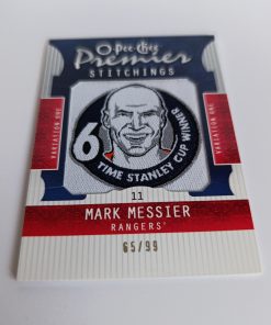 Mark Messier (Edmonton Oilers / New York Rangers, Kanada) – Premier Stitchings – 2008-09 O-Pee-Chee Premier #65/99 – Obrázok 3