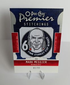 Mark Messier (Edmonton Oilers / New York Rangers, Kanada) – Premier Stitchings – 2008-09 O-Pee-Chee Premier #65/99 – Obrázok 4