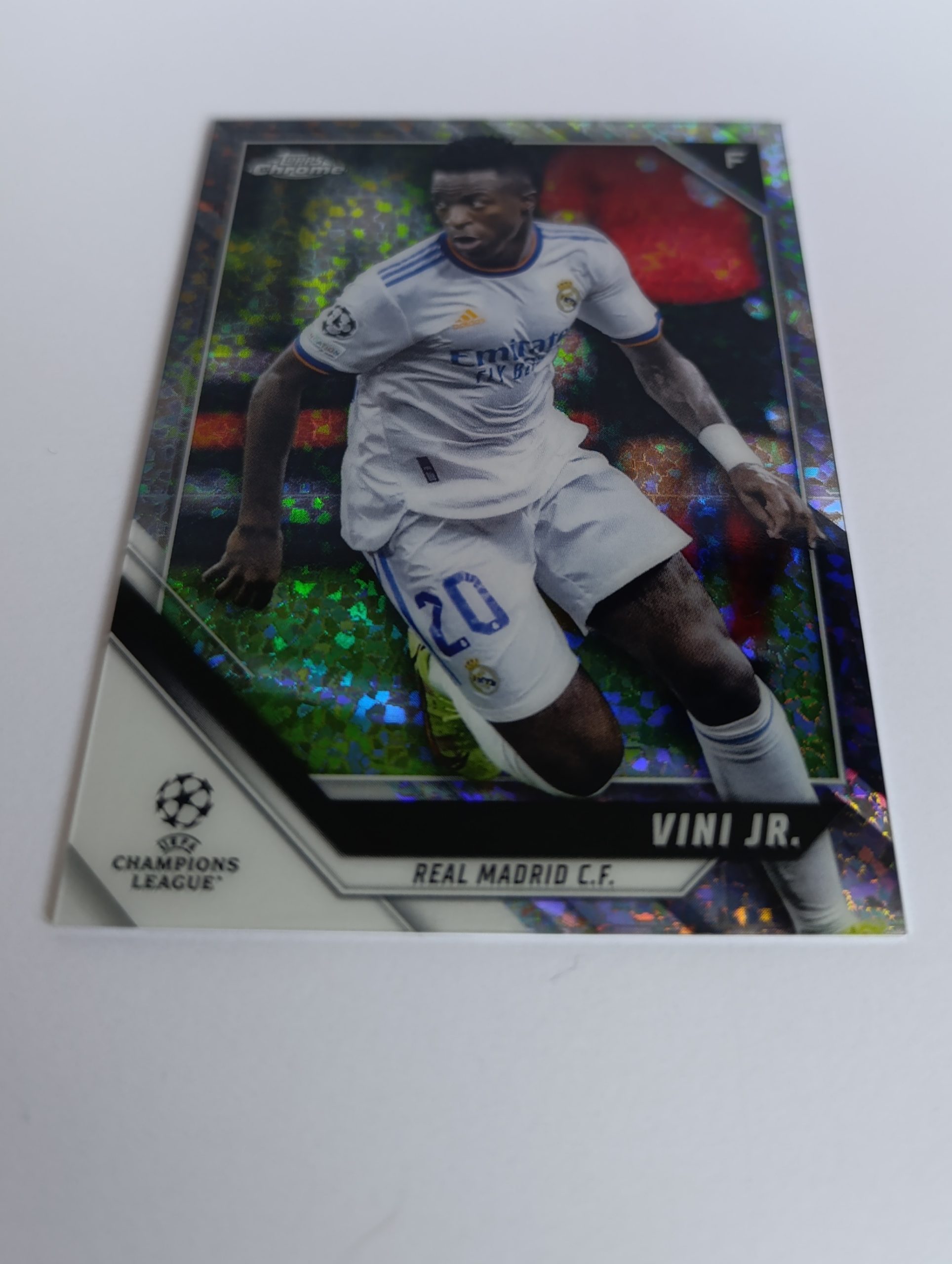 Vini Jr. (Real Madrid, Brazília) – Silver Mini-Diamond Refractor – 2021-22 Topps Chrome UEFA Champions League #156/275 – Obrázok 2