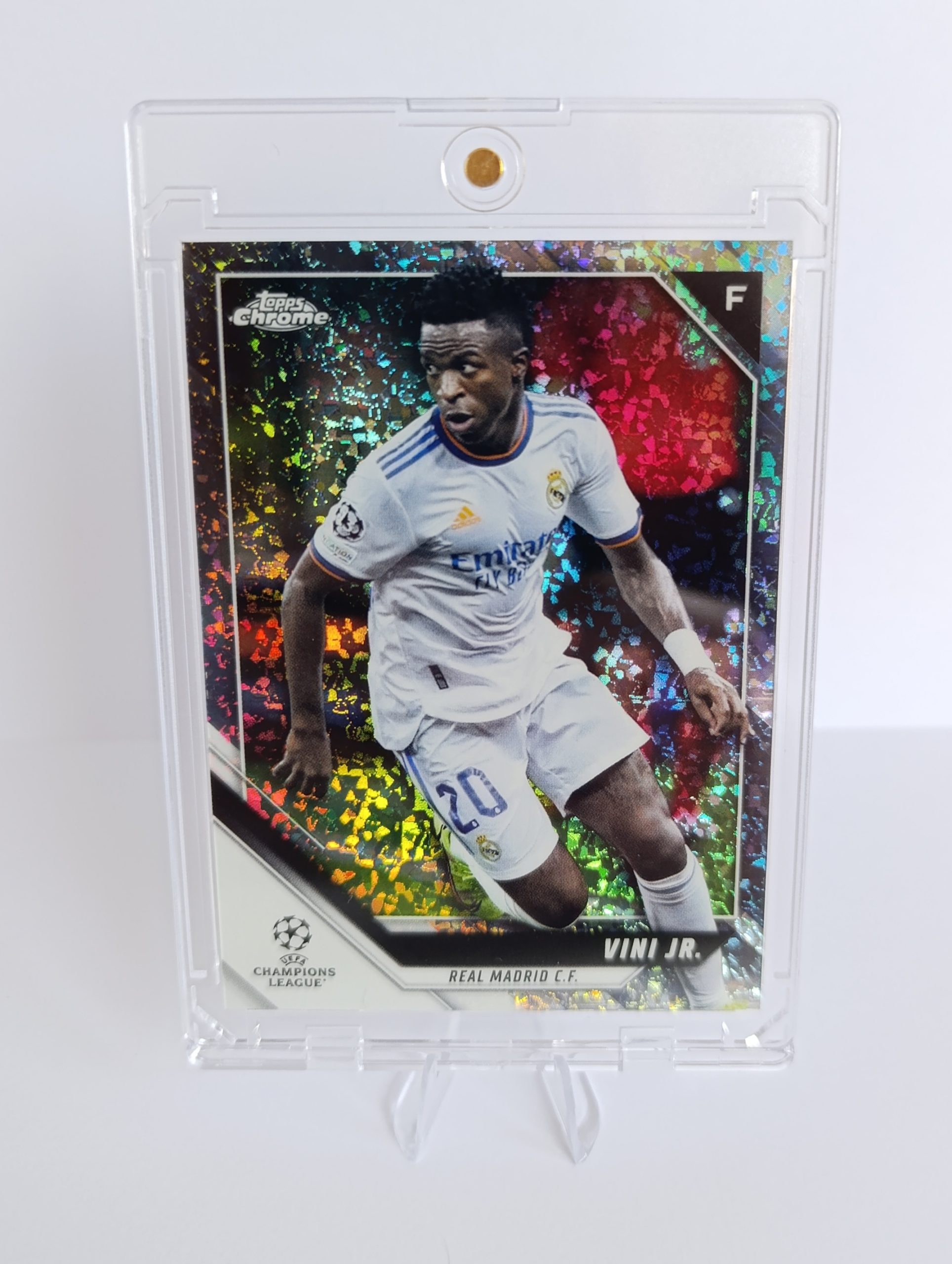 Vini Jr. (Real Madrid, Brazília) – Silver Mini-Diamond Refractor – 2021-22 Topps Chrome UEFA Champions League #156/275 – Obrázok 5