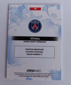 Vitinha (Paris Saint-Germain, Portugalsko) – Blue Parallel – Topps PSG Official Club Product #51/99 – Obrázok 4