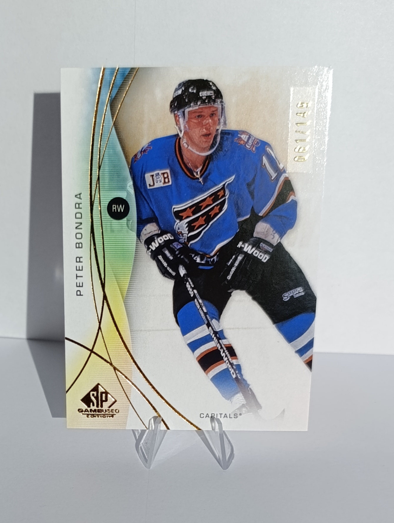 Peter Bondra (Washington Capitals, Slovensko) – Gold Legends – 2024-25 Upper Deck SP Game Used #61/149 – Obrázok 4
