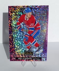 Juraj Slafkovský (Montreal Canadiens, Slovensko) – Violet Pixels – 2024-25 O-Pee-Chee Platinum #274/299 – Obrázok 3