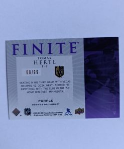 Tomáš Hertl (Vegas Golden Knights, Česko) – Finite Purple – 2024-25 SPx #68/99 – Obrázok 3