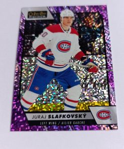 Juraj Slafkovský (Montreal Canadiens, Slovensko) – Violet Pixels – 2023-24 O-Pee-Chee Platinum #195/299 – Obrázok 2