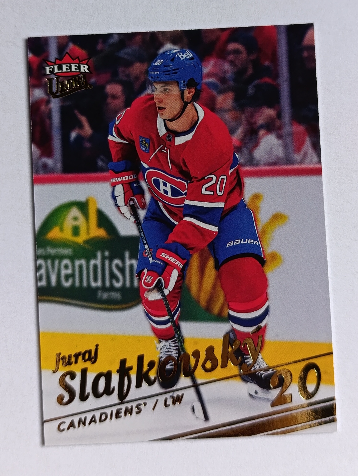 Juraj Slafkovský (Montreal Canadiens, Slovensko) – 2025-26 Upper Deck Fleer Ultra Gold #6/250