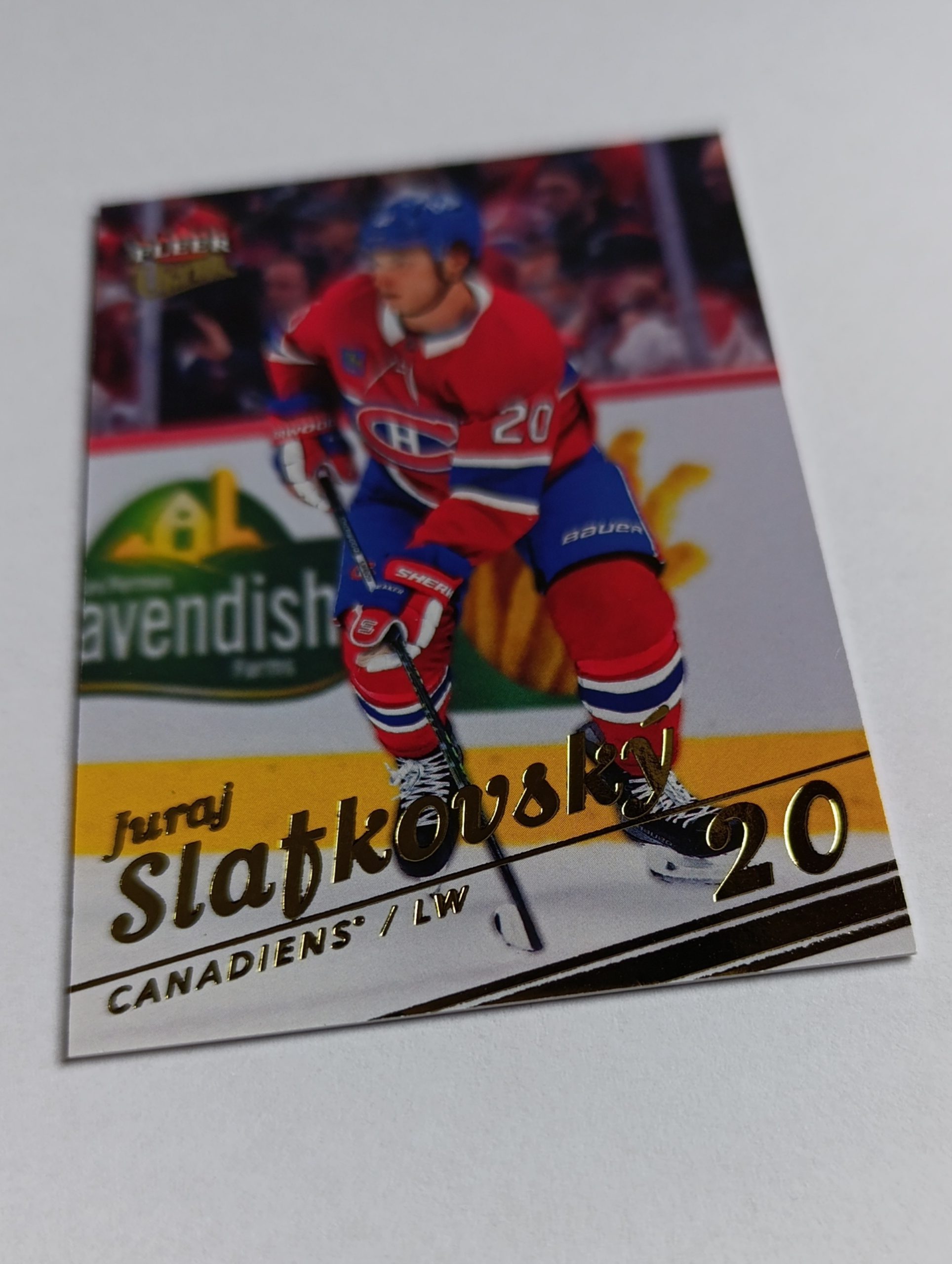 Juraj Slafkovský (Montreal Canadiens, Slovensko) – 2025-26 Upper Deck Fleer Ultra Gold #6/250 – Obrázok 2